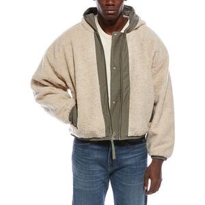 Canada Goose Mens  Alberni Reversible Wool-Blend Jacket, Beige
